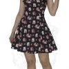 Dr Faust DRESSES Lucky Cat Good Luck Mini Dress - Iris 2 Dr Faust DRESSES Lucky Cat Good Luck Mini Dress - Iris