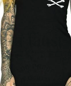 Dr Faust DRESSES Jolly Roger Black Mini Dress - Blake