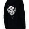 Dr Faust OMEN COLLECTIONNEW Pentagram Eyes Crazy Devil Women's Black Hoodie - Regina