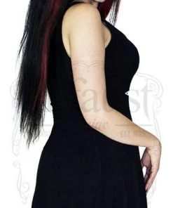 Dr Faust Three Military Stripes Black Mini Dress - Jaelynn