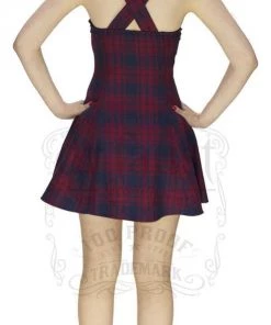Dr Faust Red And Blue Tartan Woven Mini Dress - Ella