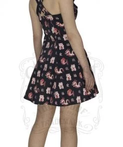 Dr Faust DRESSES Lucky Cat Good Luck Mini Dress - Iris