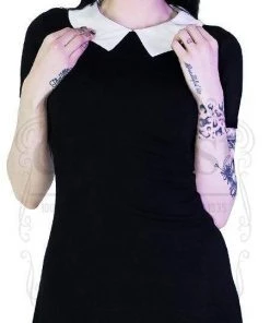 Dr Faust Bottle Caps Pentagrams Black Mini Dress - Tiana DRESSES