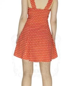 Dr Faust Orange White Polka Dot Mini Dress - Cadence DRESSES