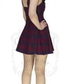 Dr Faust Red And Blue Tartan Woven Mini Dress - Ella