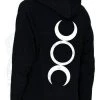 Dr Faust Moon Child Women's Black Hoodie - Aranza