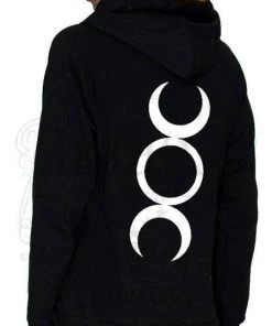 Dr Faust Moon Child Women's Black Hoodie - Aranza