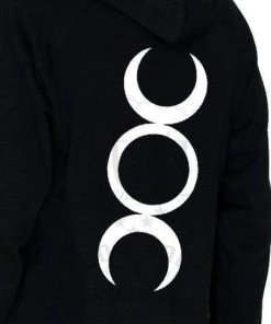 Dr Faust Moon Child Women's Black Hoodie - Aranza