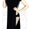 Dr Faust DRESSES White Skulls Black High Split Dress - Demi 2 Dr Faust DRESSES White Skulls Black High Split Dress - Demi