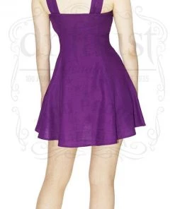 Dr Faust Royal Purple Mini Summer Dress - Millie