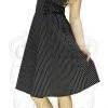 Dr Faust DRESSES Slimming Pinstripe Black & White Midi Dress - Gianna 1 Dr Faust DRESSES Slimming Pinstripe Black & White Midi Dress - Gianna