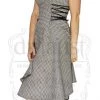 Dr Faust Comma Check Woven Midi Dress - Bella DRESSES