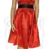 Dr Faust Draped Heart Silk Red Midi Dress - Cora