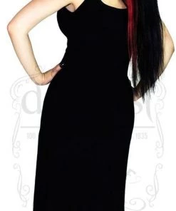 Dr Faust White Skulls Black High-Low Dress - Blair