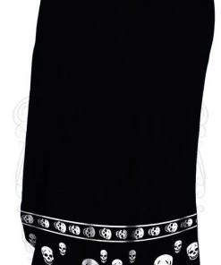 Dr Faust White Skulls Black High-Low Dress - Blair