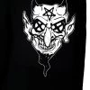 Dr Faust Pentagram Eyes Crazy Devil Men's Black Hoodie - Ryker OMEN COLLECTIONNEW