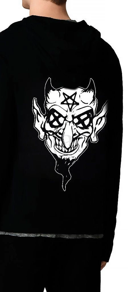 Dr Faust Pentagram Eyes Crazy Devil Men's Black Hoodie - Ryker OMEN COLLECTIONNEW 3 Dr Faust Pentagram Eyes Crazy Devil Men's Black Hoodie - Ryker OMEN COLLECTIONNEW