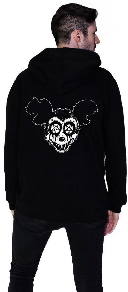 Dr Faust Psycho Mickey Men's Black Hoodie - Sean OMEN COLLECTIONNEW 3 Dr Faust Psycho Mickey Men's Black Hoodie - Sean OMEN COLLECTIONNEW