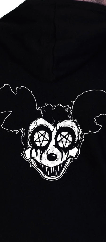 Dr Faust Psycho Mickey Men's Black Hoodie - Sean OMEN COLLECTIONNEW 6 Dr Faust Psycho Mickey Men's Black Hoodie - Sean OMEN COLLECTIONNEW