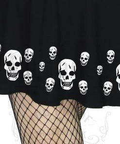 Dr Faust Edge Of Skulls Black Mini Dress - Nia