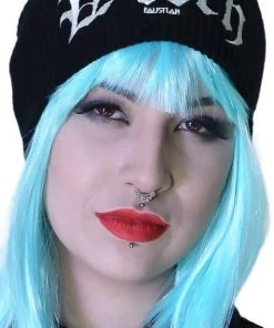 Dr Faust ACCESSORIES Witch Embroidery Black Beanie - Agnes