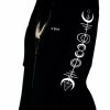 Dr Faust Alien Symbols Women's Black Hoodie - Kristen