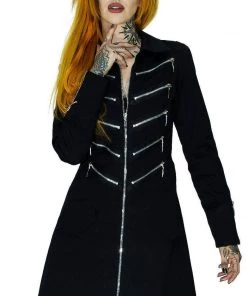 Dr Faust JACKETS Alternative Matrix Long Cotton Black Coat - Bellona 7 Dr Faust JACKETS Alternative Matrix Long Cotton Black Coat - Bellona