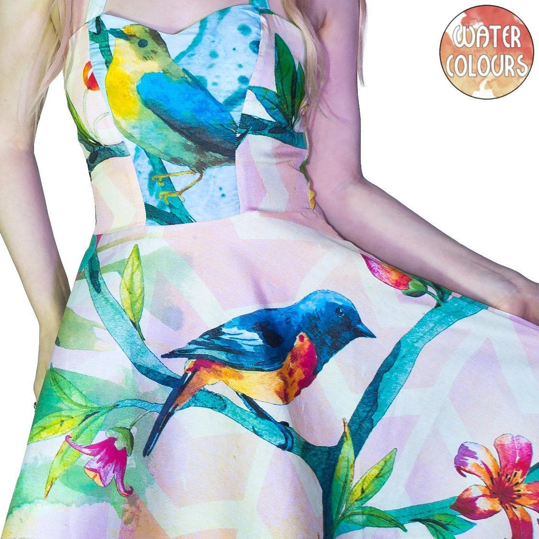 Dr Faust DRESSES American Robin Henna Pastel Mini Dress - Leonie