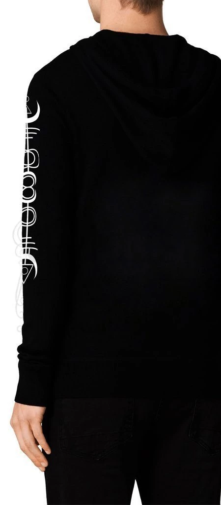 Dr Faust Alien Symbols Men's Black Hoodie - Santos OMEN COLLECTIONNEW 3 Dr Faust Alien Symbols Men's Black Hoodie - Santos OMEN COLLECTIONNEW