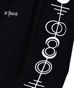 Dr Faust Alien Symbols Men's Black Hoodie - Santos OMEN COLLECTIONNEW