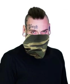 Dr Faust Army Jaw Face Mask Covering - Cam Bandanas