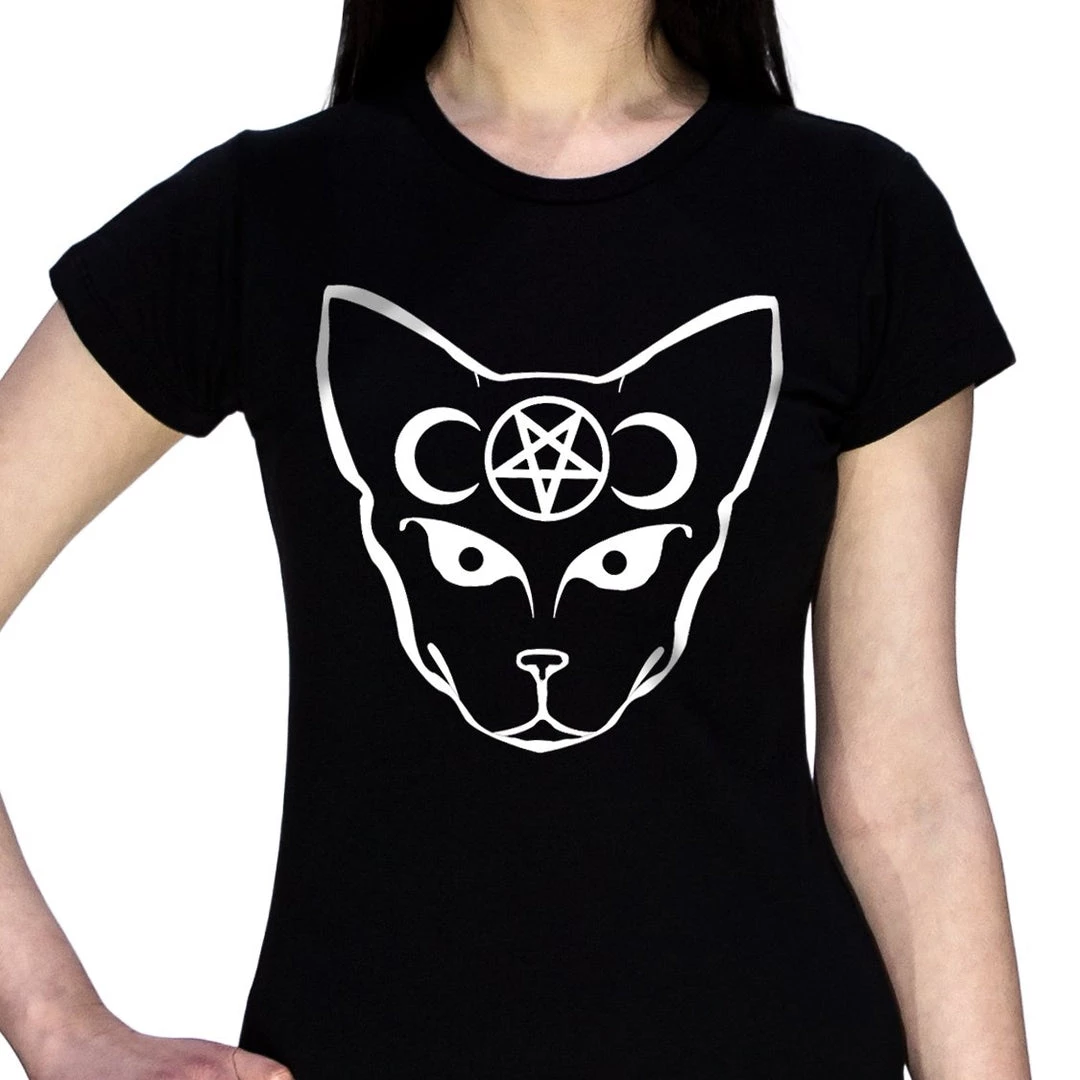 Doctor Faust Bast Cat Moon And Pentagram T-Shirt - Ciara