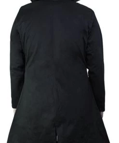 Dr Faust JACKETS D-Ring Black Goggles Long Cotton Coat - Cassius