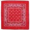 Dr Faust Black And White Design Red Cotton Bandana - Everard