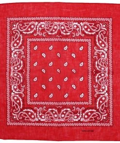 Dr Faust store 8 Dr Faust Black And White Design Red Cotton Bandana - Everard