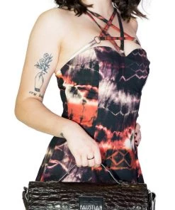 Dr Faust Brown Vegan Leather Cross Body Satchel Bag - Harlow