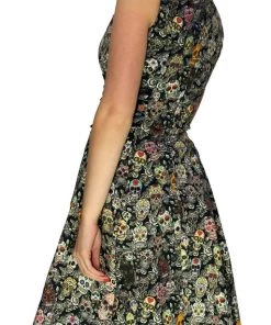 Dr Faust DRESSES Candy Skulls Midi Dress - Vivian