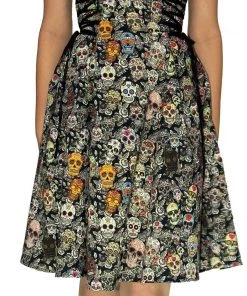 Dr Faust DRESSES Candy Skulls Midi Dress - Vivian