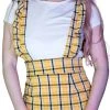 Dr Faust Checked Pinafore Yellow Tartan Dress And T-Shirt Set - Kairi