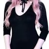 Dr Faust Choker Bodycon Black Mini Dress - Darcey