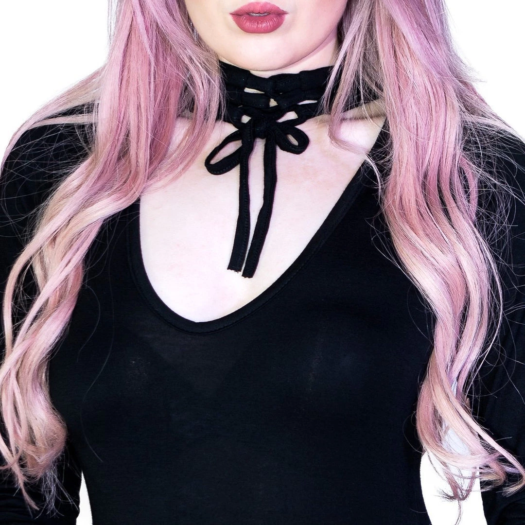 Dr Faust Choker Bodycon Black Mini Dress - Darcey 5 Dr Faust Choker Bodycon Black Mini Dress - Darcey