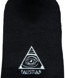 Dr Faust Evil Eye Faustian Black Beanie - Circe ACCESSORIES
