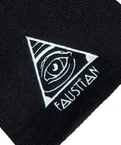 Dr Faust Evil Eye Faustian Black Beanie - Circe ACCESSORIES