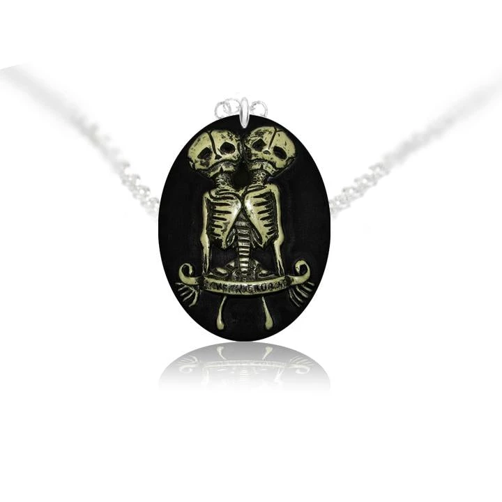 Dr Faust Conjoined Twins Skeleton Pendant And Necklace - Gemini
