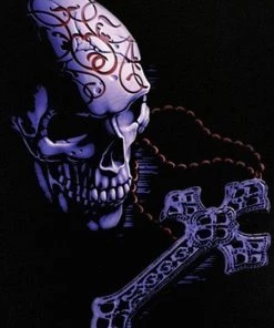 Dr Faust Skull And Cross Black T-Shirt - Malachi