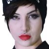 Dr Faust ACCESSORIES Goth Doll Pentagram Black Beanie - Devon