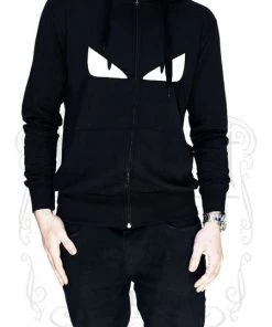 Dr Faust Evil Monster Eyes Men's Black Hoodie - Matthew OMEN COLLECTIONNEW