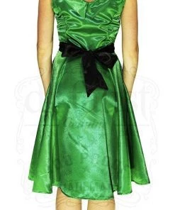 Dr Faust DRESSES Draped Heart Silk Green Midi Dress - Aaliyah