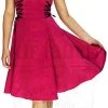 Dr Faust DRESSES Raw Silk Hot Pink Midi Dress - Alexandra