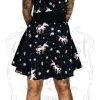Dr Faust DRESSES Not Your Typical Unicorn And Stars Black Mini Dress - Amelia